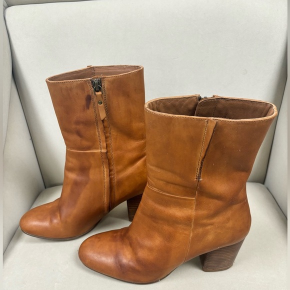 Seychelles Anthropologie Wild Ride Brown mid calf Women’s Leather Bootie 8.5 - Picture 1 of 7